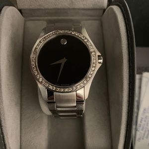 Movado Watch With Diamond Bezel